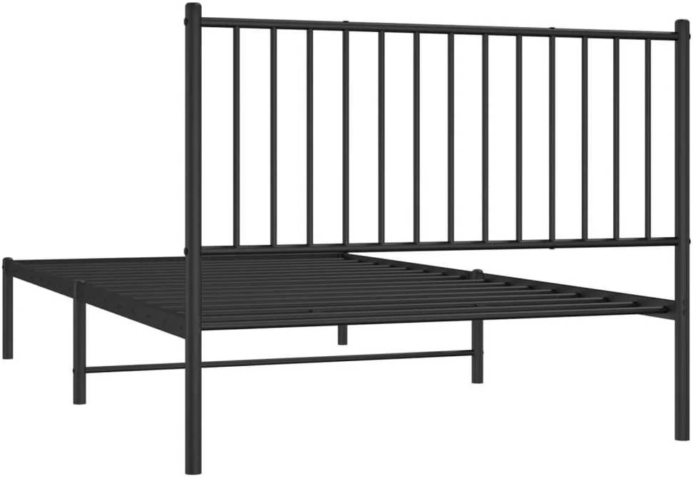Lova Metalinis lovos rėmas su galvūgaliu, juodos spalvos, 107x203cm