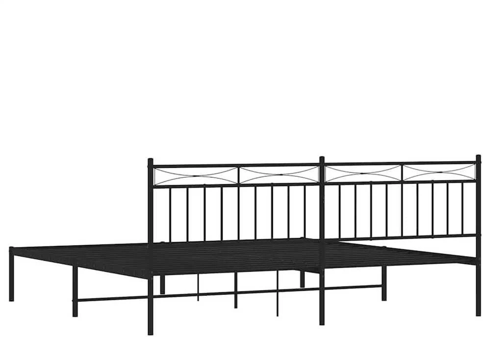 Lova Metalinis lovos rėmas su galvūgaliu, juodos spalvos, 193x203cm