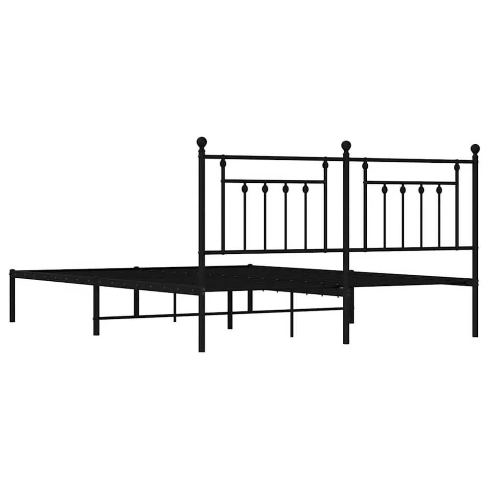 Lova Metalinis lovos rėmas su galvūgaliu, juodos spalvos, 183x213cm