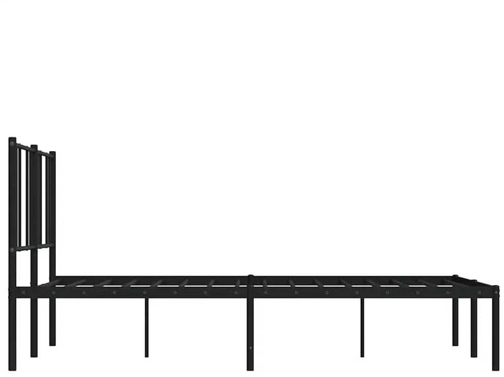Lova Metalinis lovos rėmas su galvūgaliu, juodos spalvos, 135x190cm