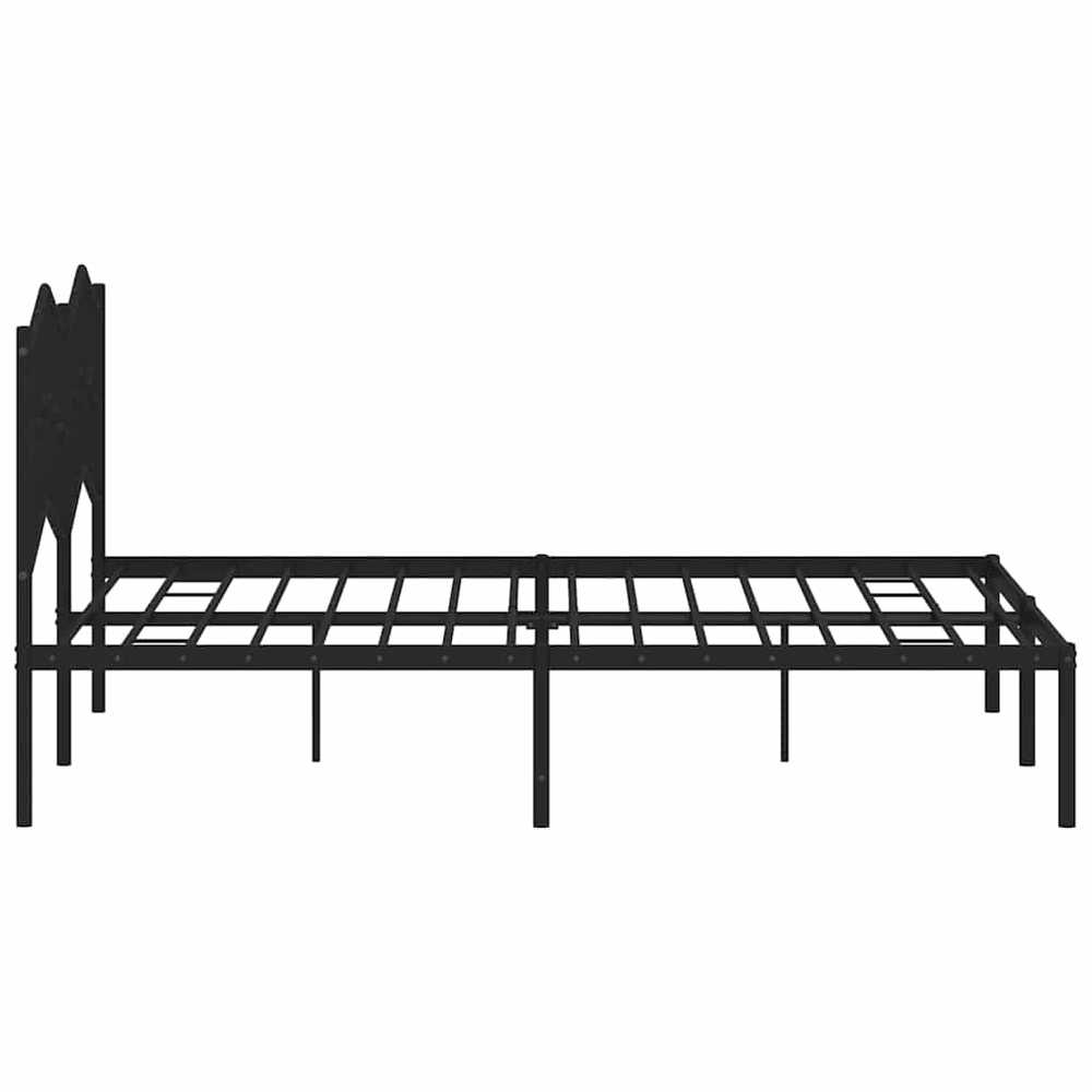 Lova Metalinis lovos rėmas su galvūgaliu, juodos spalvos, 135x190cm