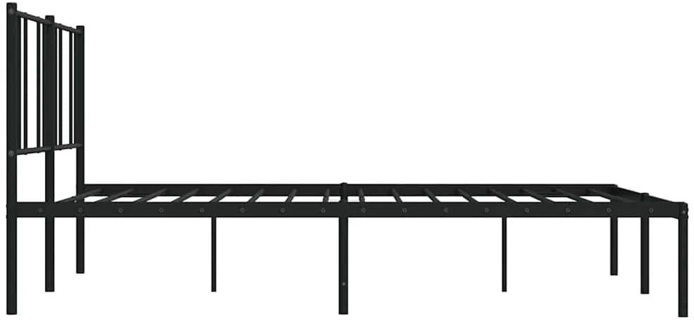 Lova Metalinis lovos rėmas su galvūgaliu, juodos spalvos, 183x213cm