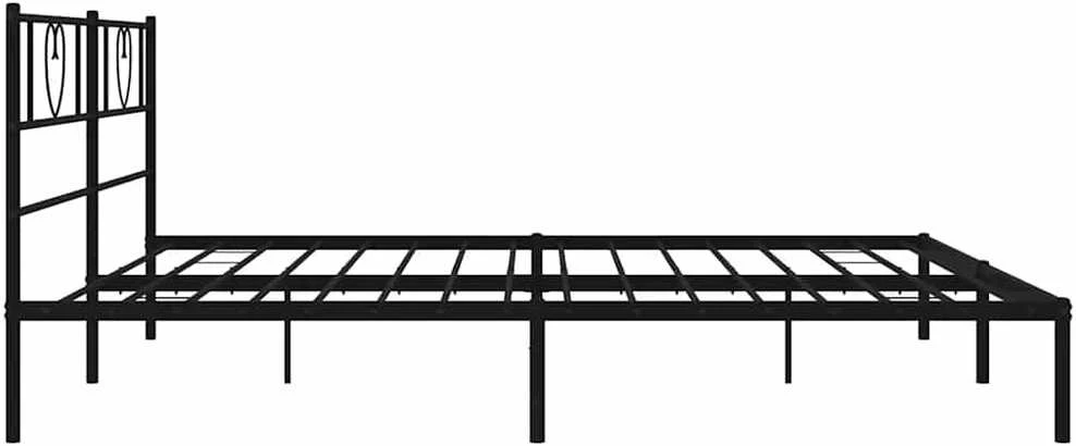 Lova Metalinis lovos rėmas su galvūgaliu, juodos spalvos, 183x213cm