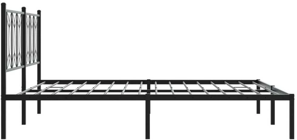Lova Metalinis lovos rėmas su galvūgaliu, juodos spalvos, 183x213cm