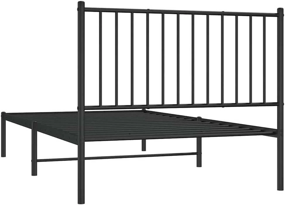Lova Metalinis lovos rėmas su galvūgaliu, juodos spalvos, 100x190cm