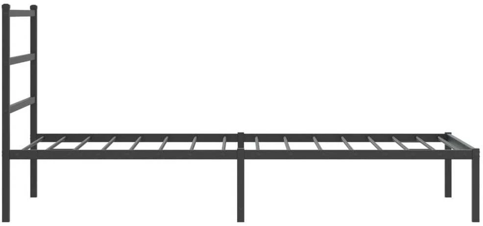 Lova Metalinis lovos rėmas su galvūgaliu, juodos spalvos, 107x203cm