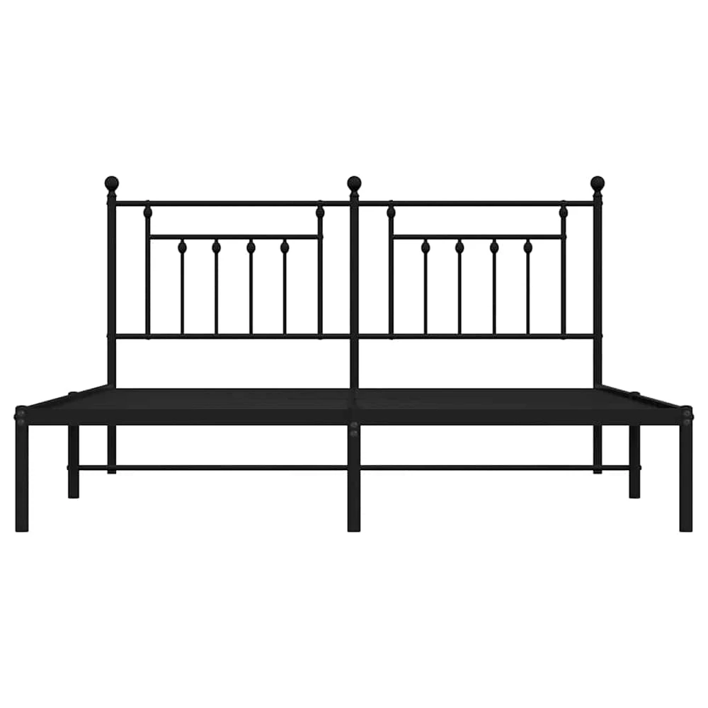 Lova Metalinis lovos rėmas su galvūgaliu, juodos spalvos, 183x213cm