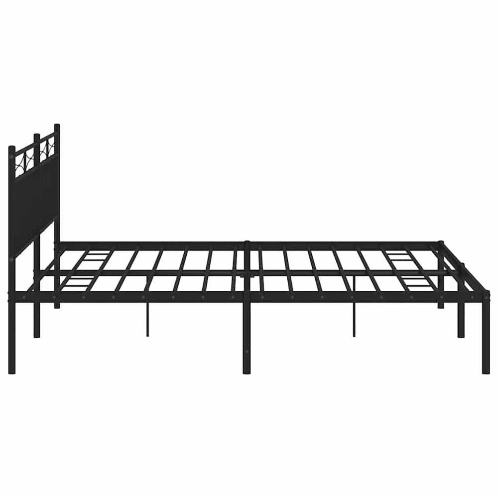 Lova Metalinis lovos rėmas su galvūgaliu, juodos spalvos, 183x213cm