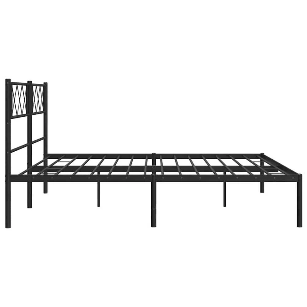 Lova Metalinis lovos rėmas su galvūgaliu, juodos spalvos, 193x203cm