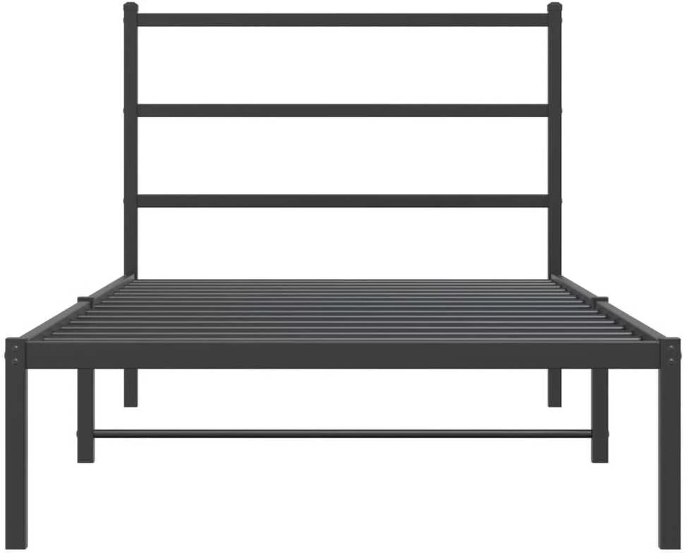 Lova Metalinis lovos rėmas su galvūgaliu, juodos spalvos, 107x203cm