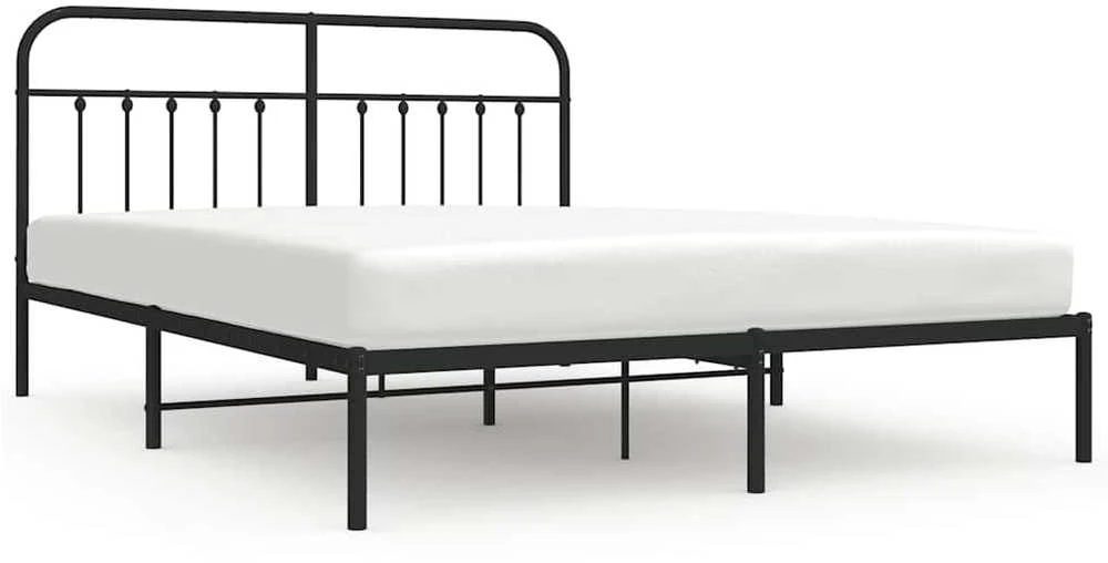 Lova Metalinis lovos rėmas su galvūgaliu, juodos spalvos, 183x213cm
