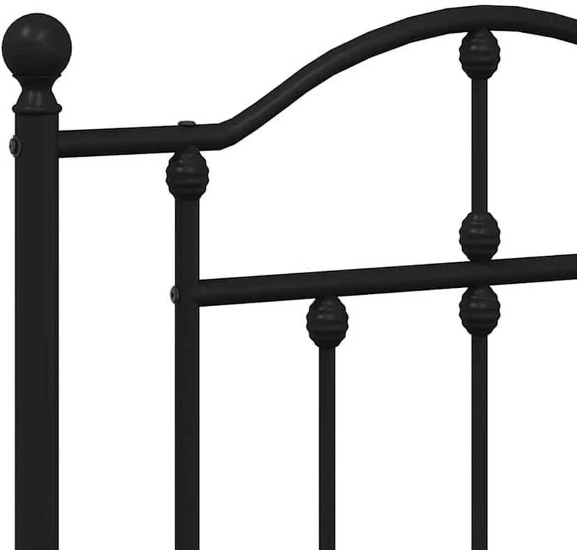 Lova Metalinis lovos rėmas su galvūgaliu, juodos spalvos, 183x213cm