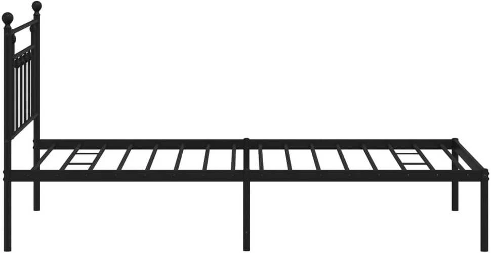 Lova Metalinis lovos rėmas su galvūgaliu, juodos spalvos, 107x203cm