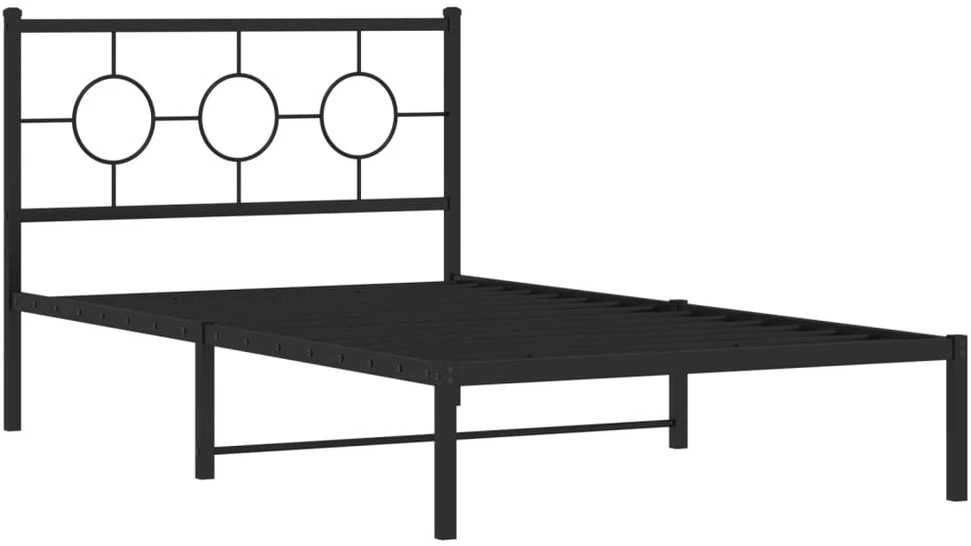 Lova Metalinis lovos rėmas su galvūgaliu, juodos spalvos, 107x203cm