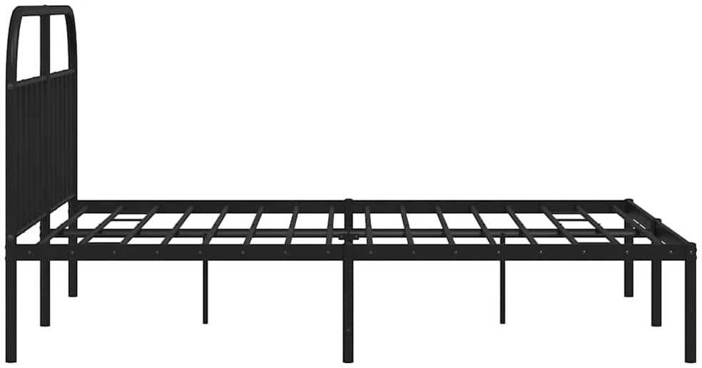 Lova Metalinis lovos rėmas su galvūgaliu, juodos spalvos, 183x213cm