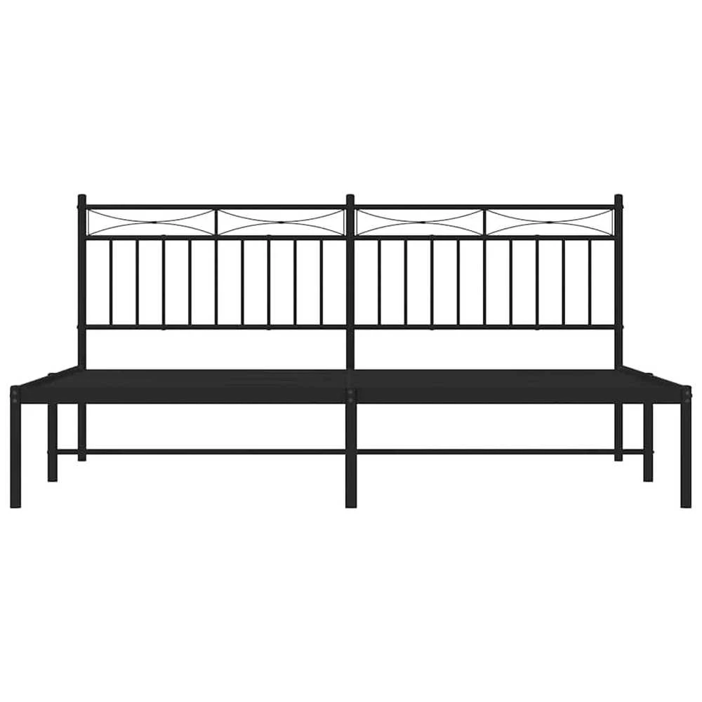 Lova Metalinis lovos rėmas su galvūgaliu, juodos spalvos, 183x213cm