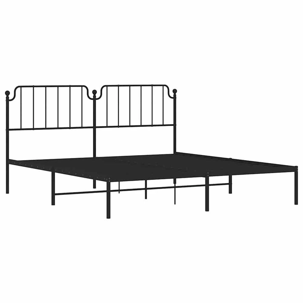Lova Metalinis lovos rėmas su galvūgaliu, juodos spalvos, 183x213cm