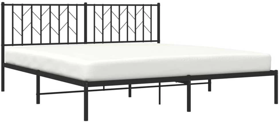 Lova Metalinis lovos rėmas su galvūgaliu, juodos spalvos, 183x213cm