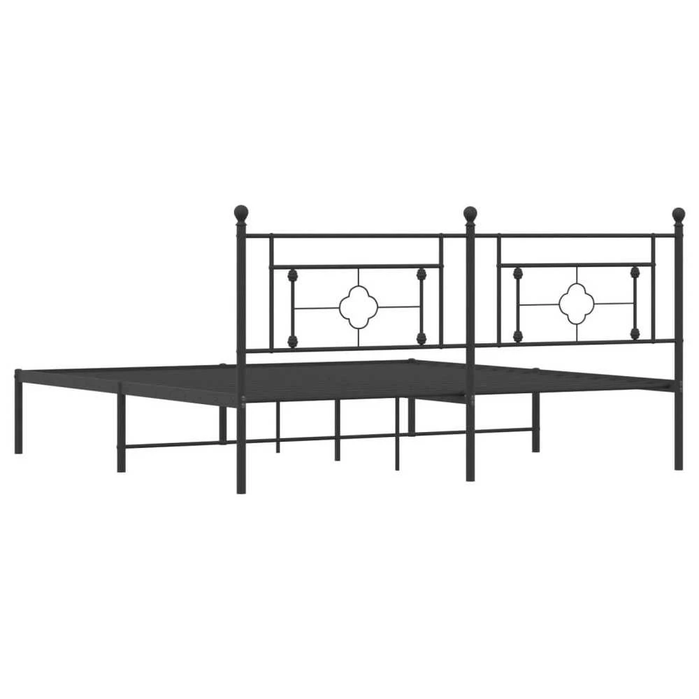 Lova Metalinis lovos rėmas su galvūgaliu, juodos spalvos, 183x213cm