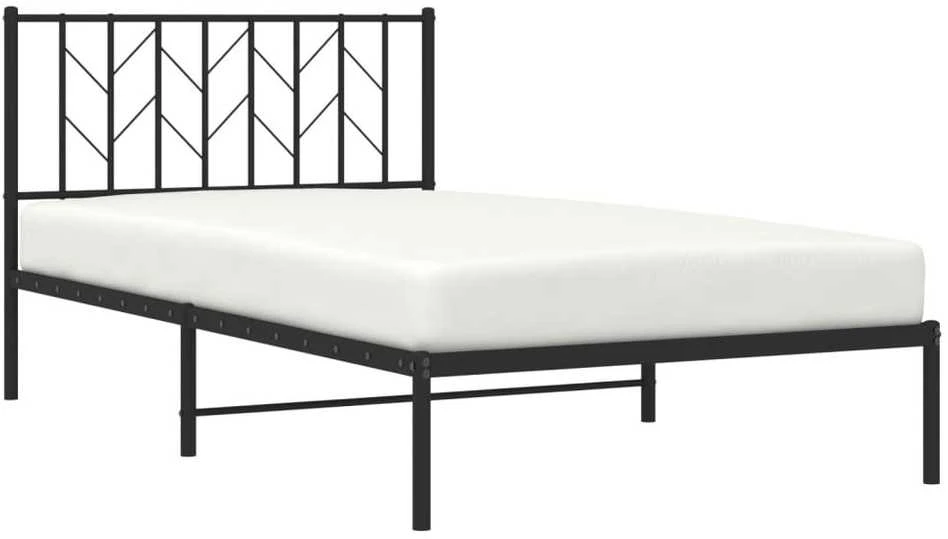 Lova Metalinis lovos rėmas su galvūgaliu, juodos spalvos, 107x203cm