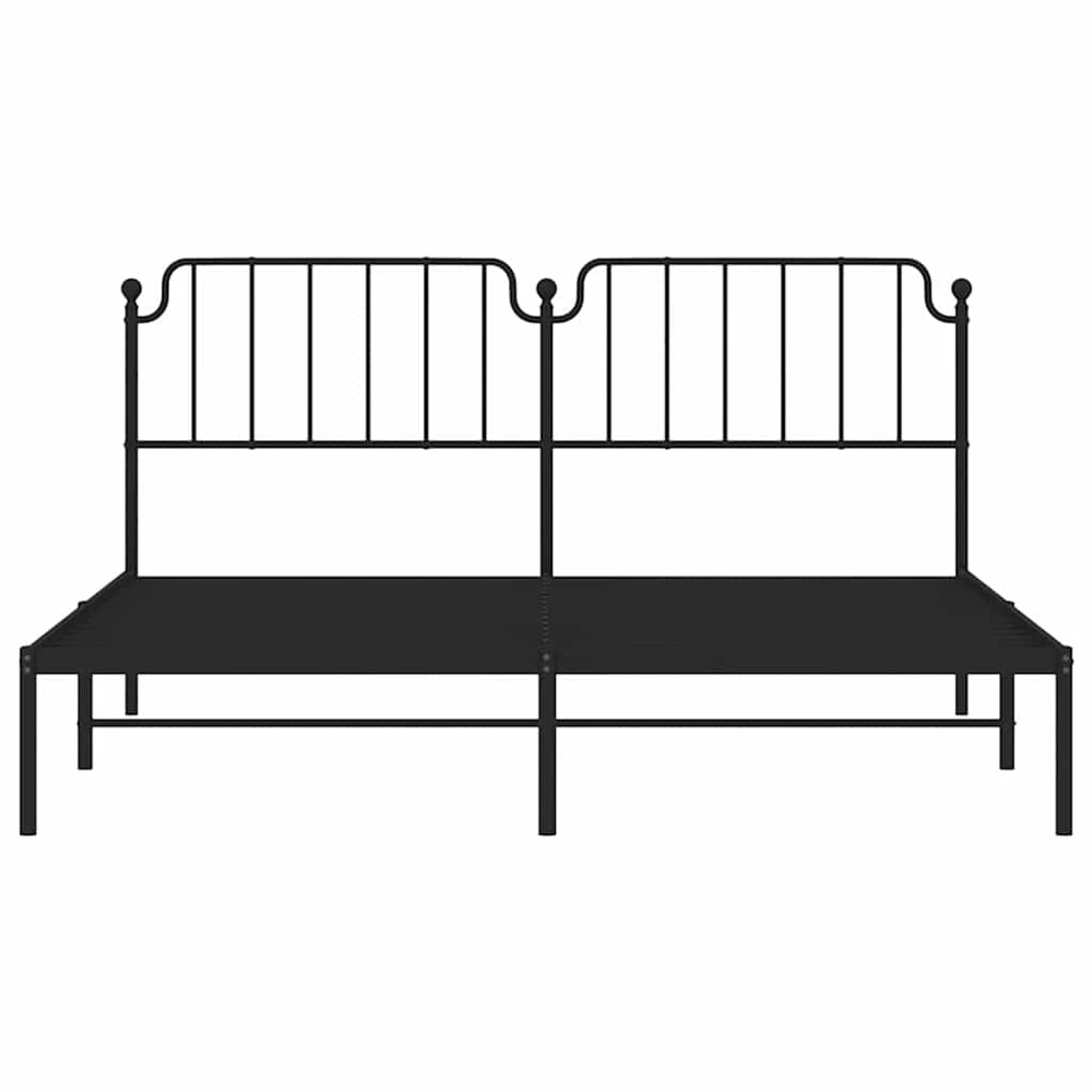 Lova Metalinis lovos rėmas su galvūgaliu, juodos spalvos, 183x213cm