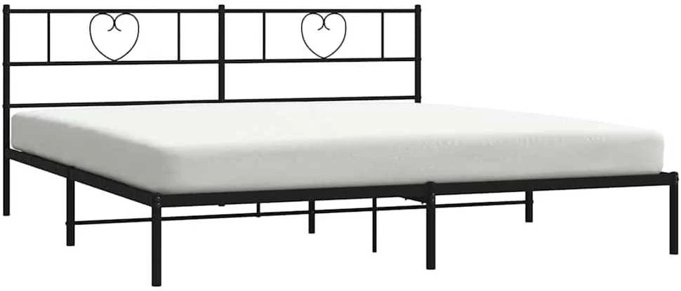 Lova Metalinis lovos rėmas su galvūgaliu, juodos spalvos, 183x213cm