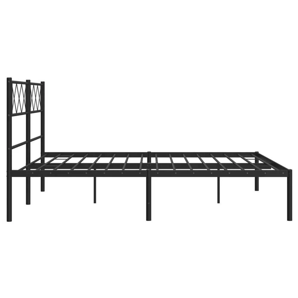 Lova Metalinis lovos rėmas su galvūgaliu, juodos spalvos, 120x190 cm