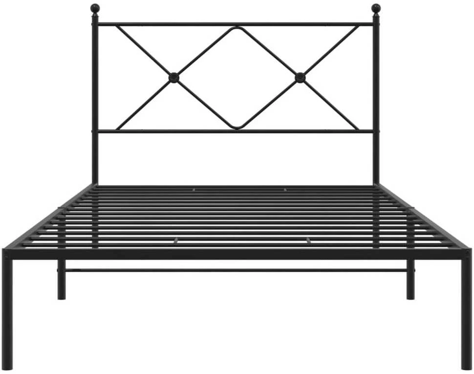 Lova Metalinis lovos rėmas su galvūgaliu, juodos spalvos, 100x190cm