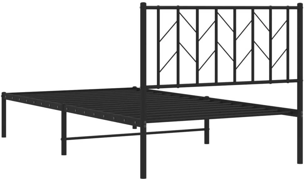 Lova Metalinis lovos rėmas su galvūgaliu, juodos spalvos, 100x190cm
