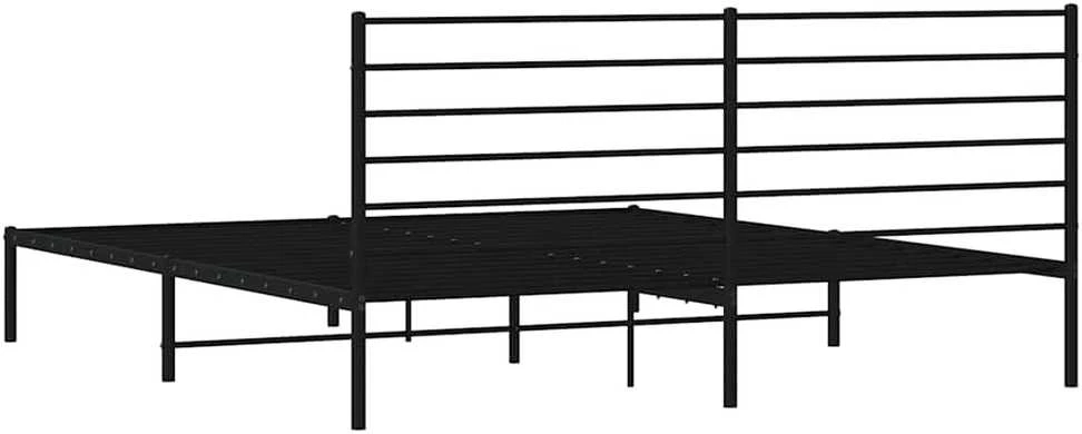 Lova Metalinis lovos rėmas su galvūgaliu, juodos spalvos, 183x213cm