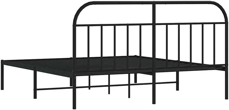 Lova Metalinis lovos rėmas su galvūgaliu, juodos spalvos, 183x213cm
