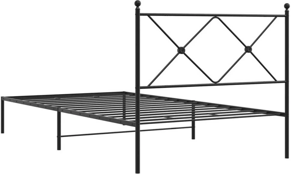 Lova Metalinis lovos rėmas su galvūgaliu, juodos spalvos, 100x190cm