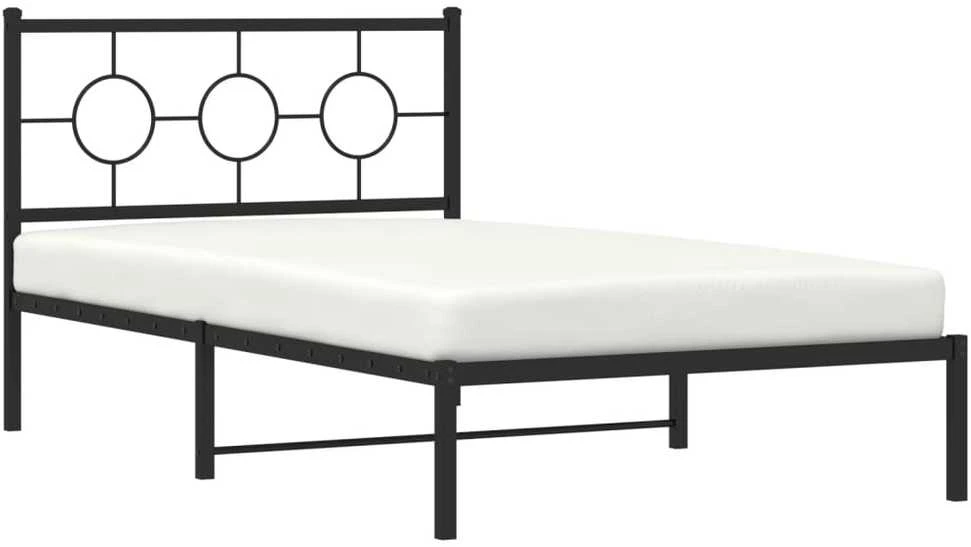 Lova Metalinis lovos rėmas su galvūgaliu, juodos spalvos, 107x203cm
