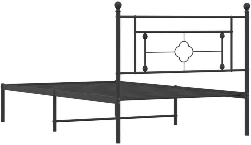 Lova Metalinis lovos rėmas su galvūgaliu, juodos spalvos, 107x203cm