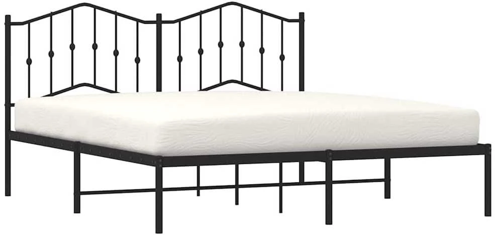 Lova Metalinis lovos rėmas su galvūgaliu, juodos spalvos, 183x213cm
