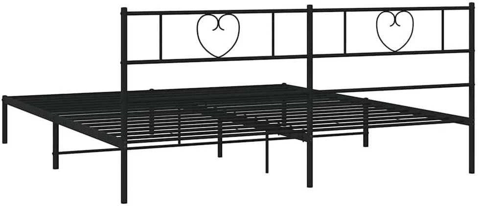 Lova Metalinis lovos rėmas su galvūgaliu, juodos spalvos, 193x203cm