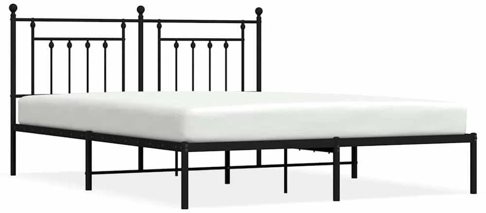Lova Metalinis lovos rėmas su galvūgaliu, juodos spalvos, 183x213cm