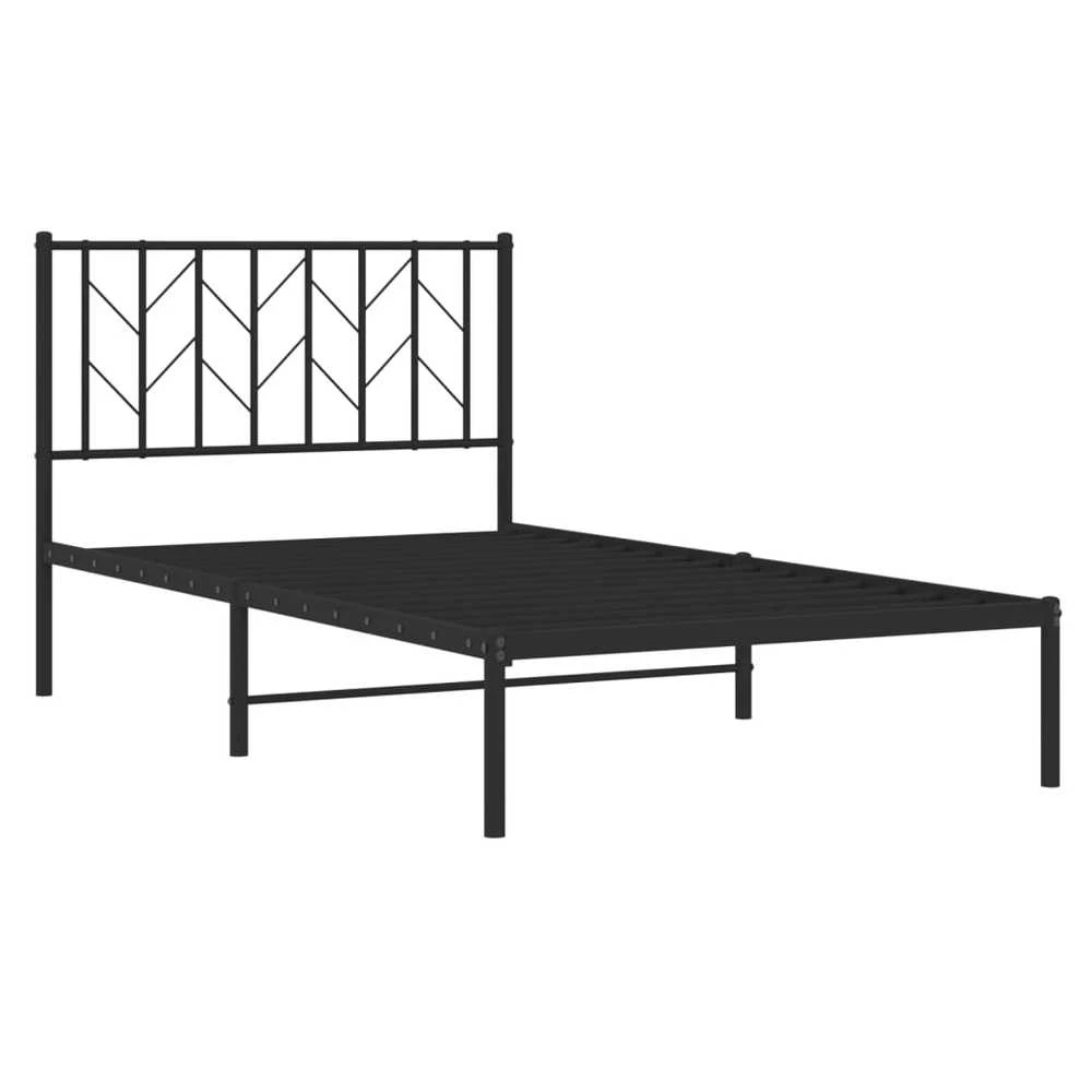 Lova Metalinis lovos rėmas su galvūgaliu, juodos spalvos, 100x190cm