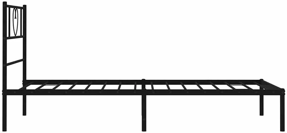 Lova Metalinis lovos rėmas su galvūgaliu, juodos spalvos, 100x190cm