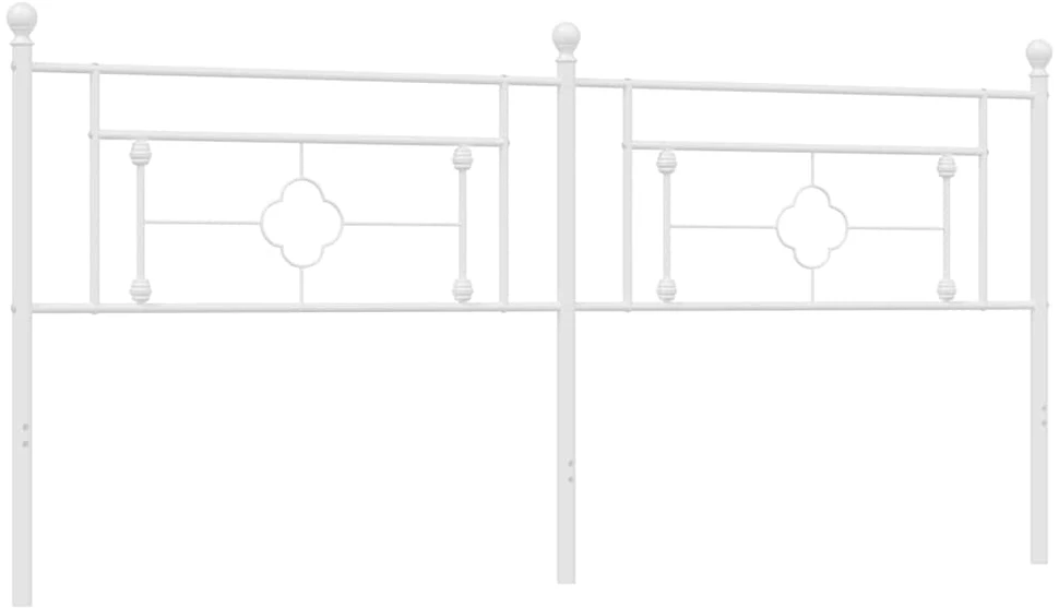 Metalinis galvūgalis, baltos spalvos, 193cm