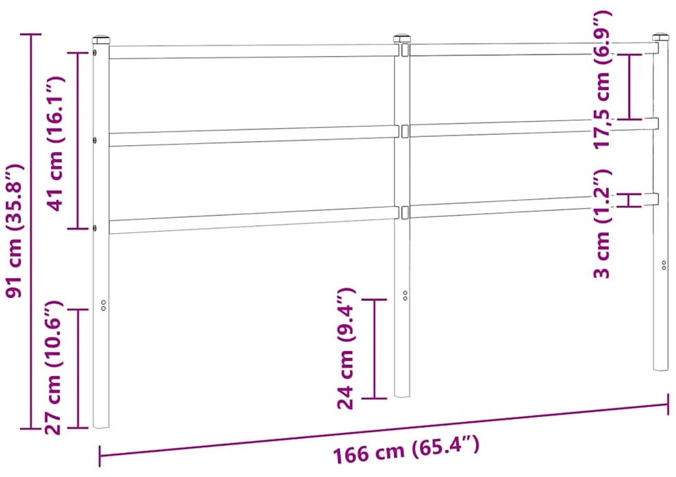 Metalinis galvūgalis, baltos spalvos, 160cm