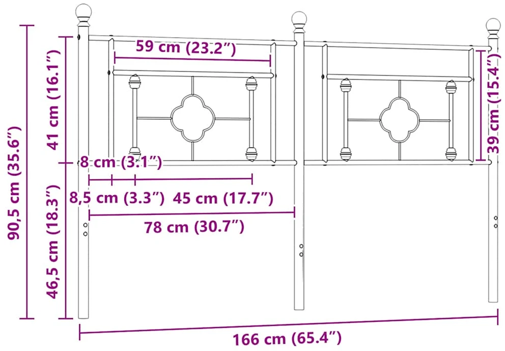 Metalinis pakaitinis galvūgalis, baltos spalvos, 160cm