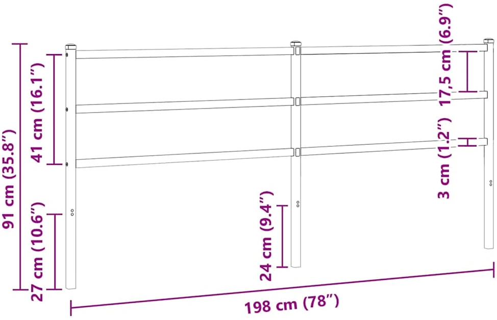 Metalinis pakaitinis galvūgalis, baltos spalvos, 193cm