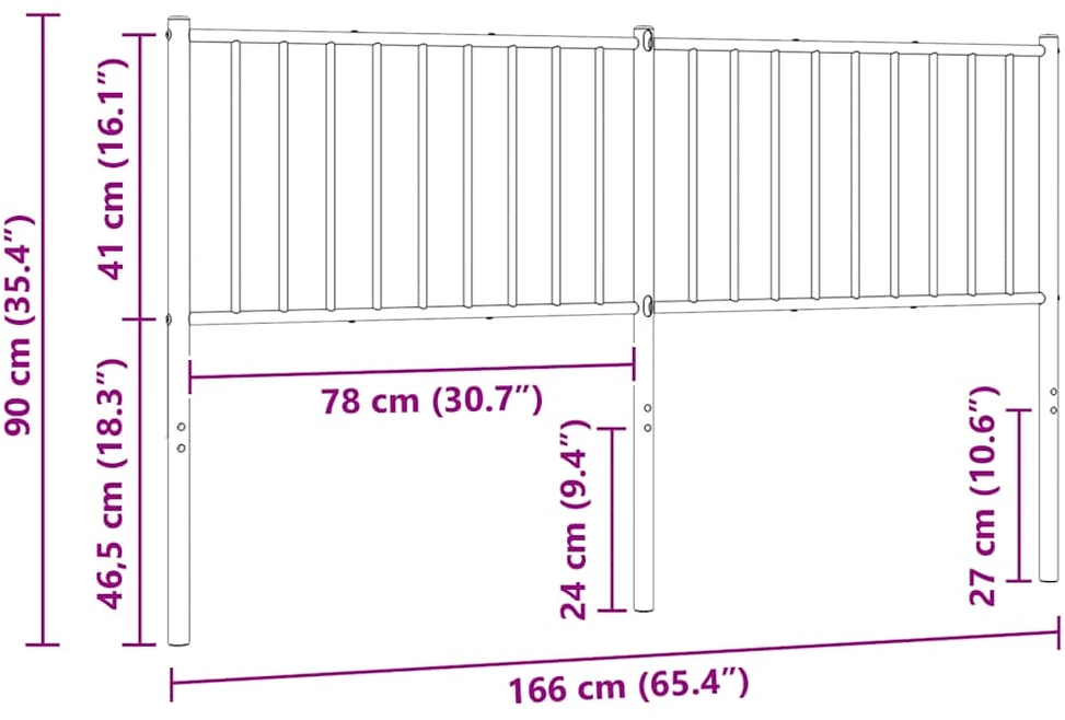 Metalinis galvūgalis, baltos spalvos, 160cm