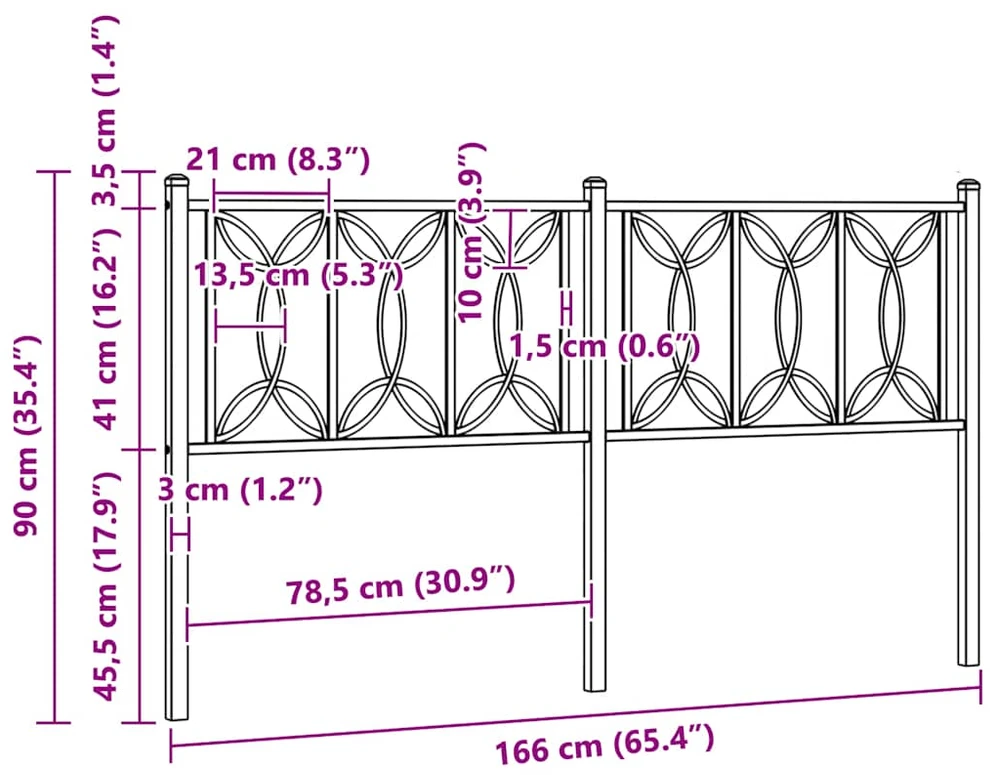Metalinis pakaitinis galvūgalis, baltos spalvos, 150cm