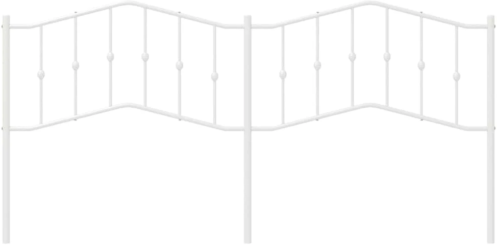 Metalinis galvūgalis, baltos spalvos, 193cm