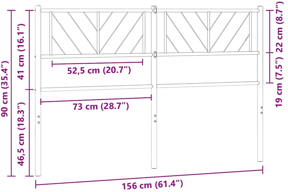 Metalinis galvūgalis, juodos spalvos, 150cm