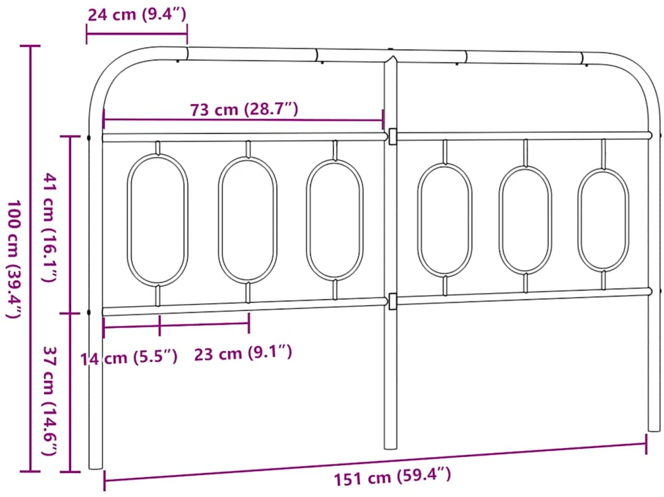 Metalinis pakaitinis galvūgalis, juodos spalvos, 150cm