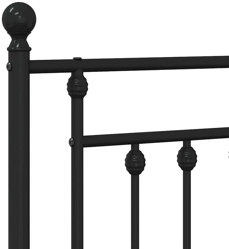 Lova Metalinis pakaitinis galvūgalis, juodos spalvos, 140cm