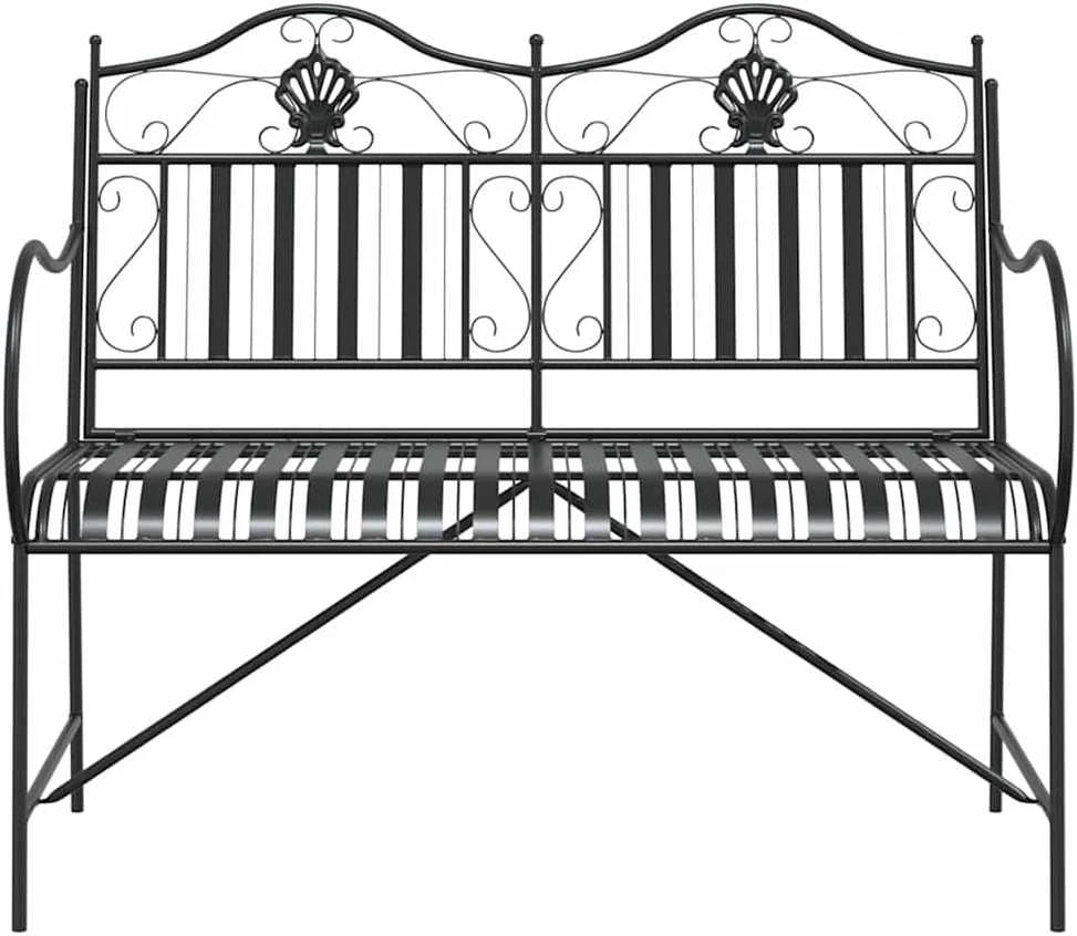 Sodo suolas 2 -Seater 103,5 x 59 x 89 cm Plienas Juoda